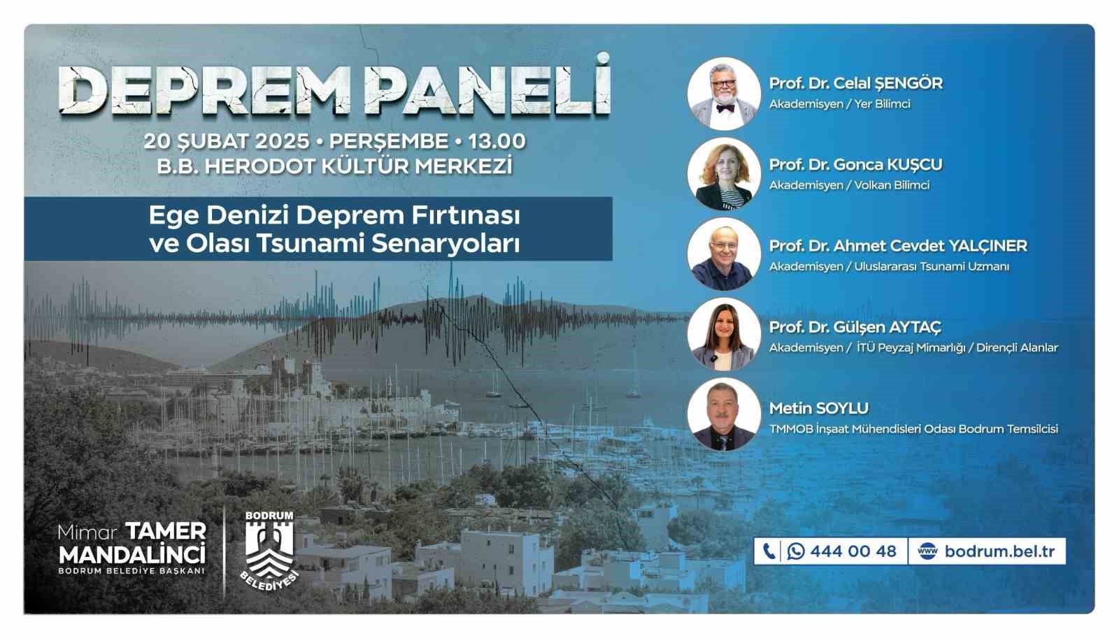 Bodrum Belediyesi’nden deprem paneli
