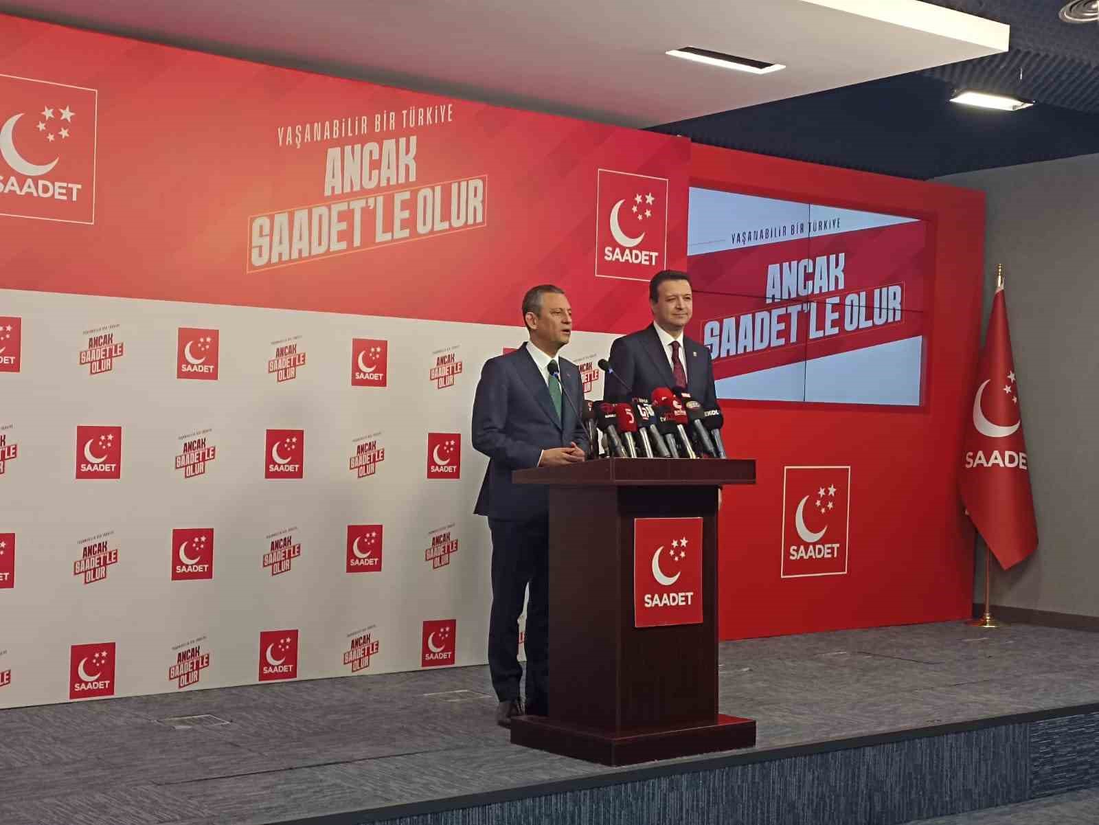 CHP Genel Başkanı Özel, Saadet Partisi Genel Başkanı Arıkan’ı ziyaret etti