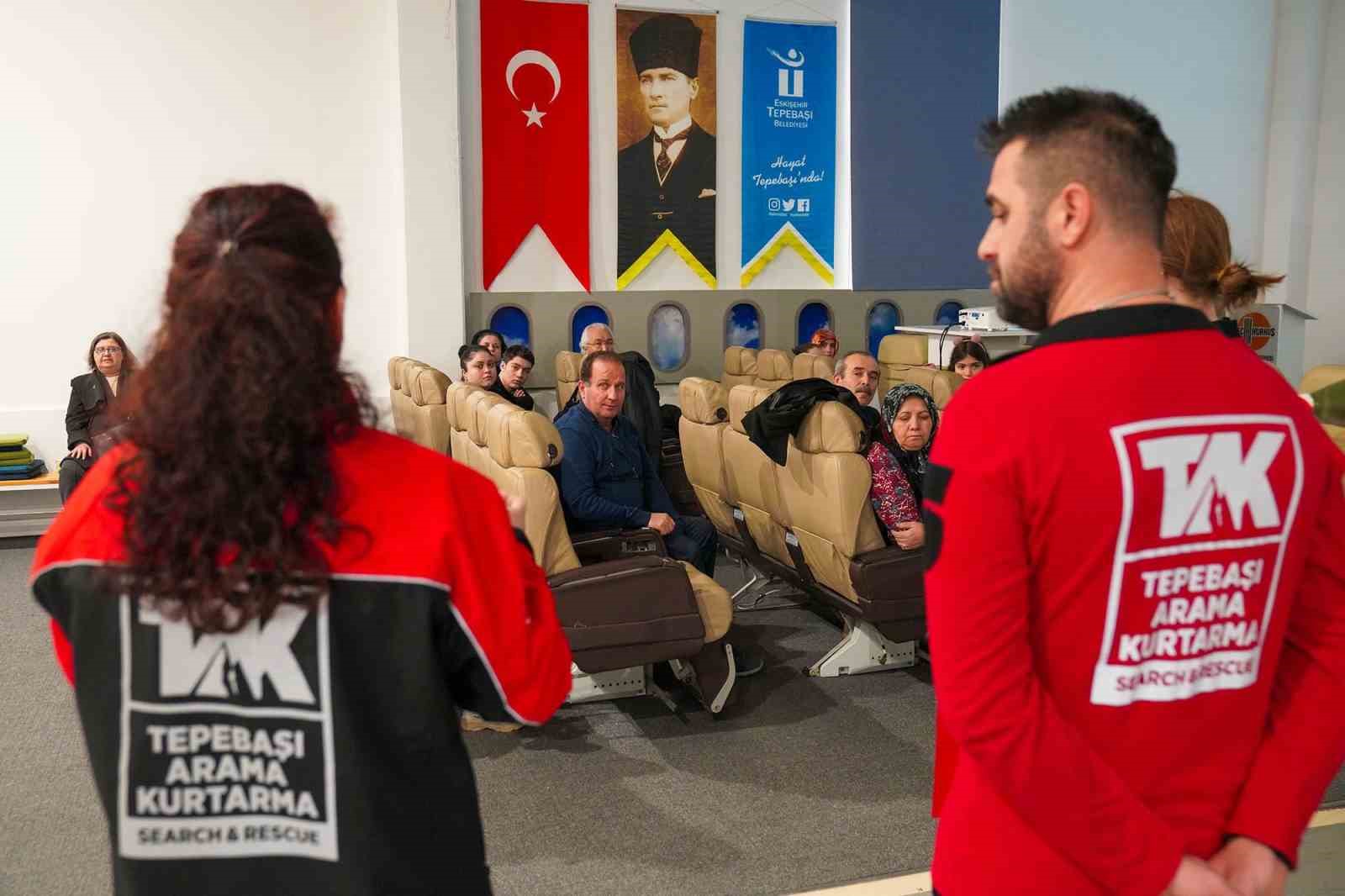 Tepebaşı’nda Afet Farkındalık Eğitimi sürüyor.