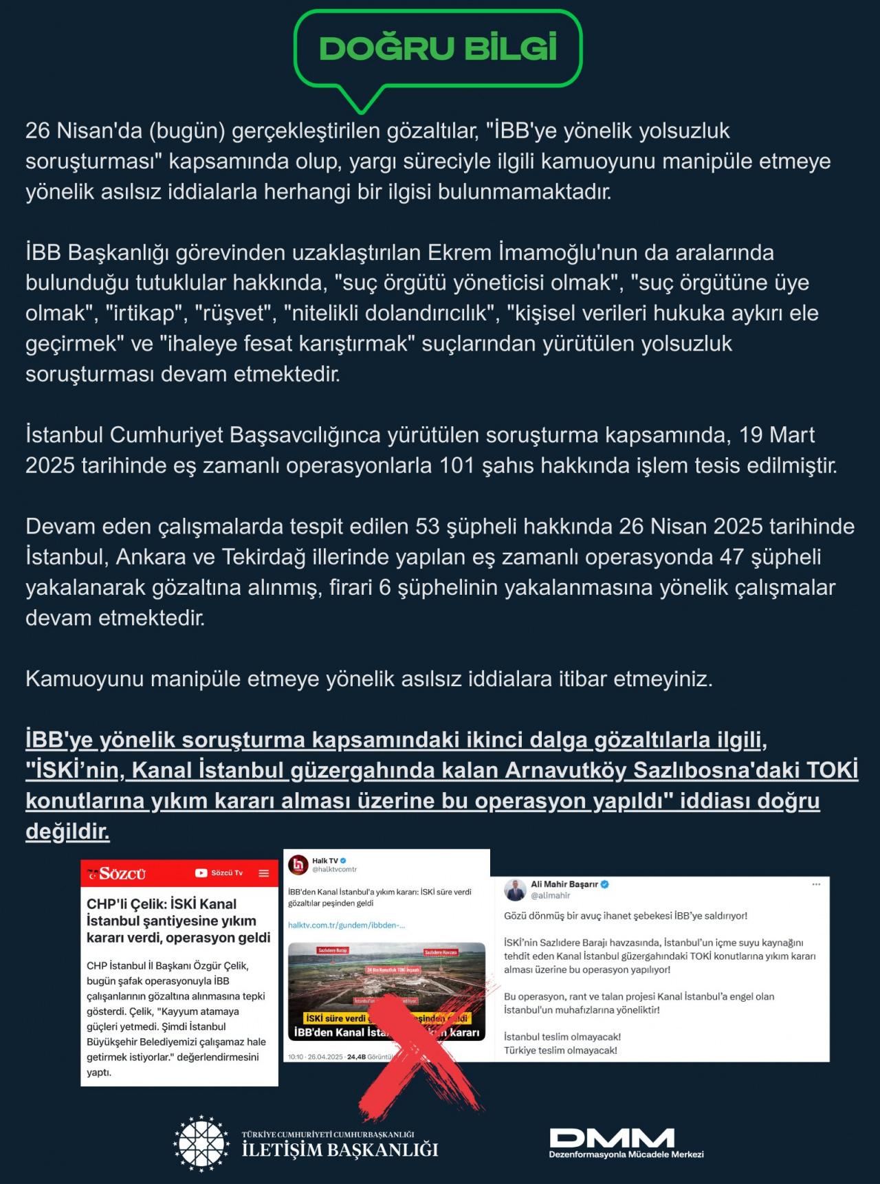 İBB soruşturmasında 2. dalga! Kanal İstanbul ve TOKİ iddialarına yalanlama!