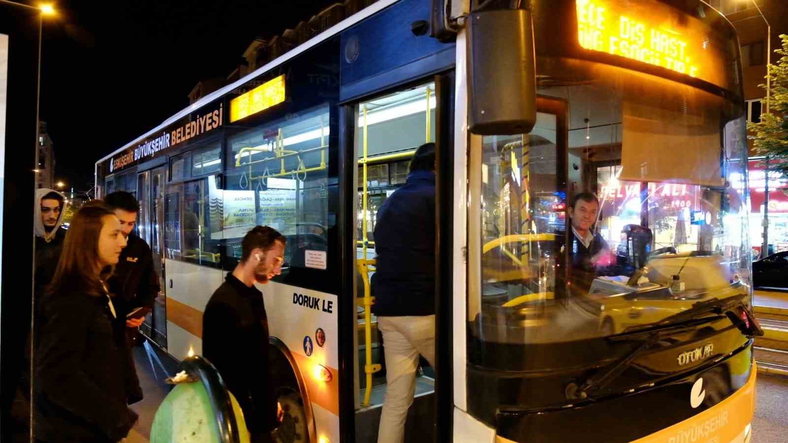 Eskişehir’de gece seferleriyle 1 yılda 222 bin yolcu taşındı