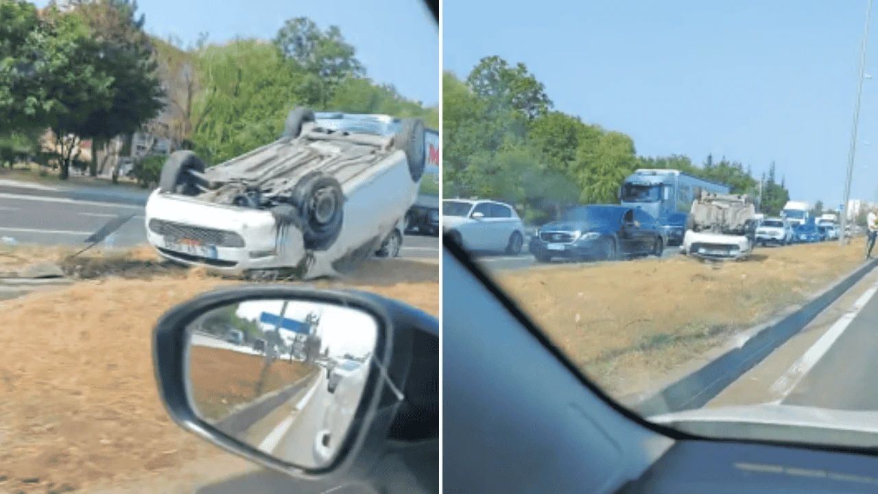 Eskişehir’de Çevreyolunda Takla Atan Araç Trafiği Durdurdu
