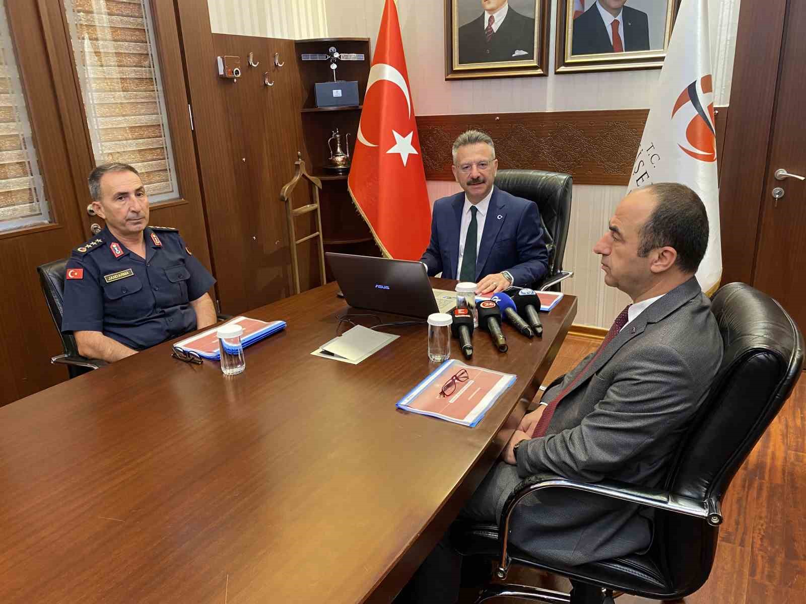 Vali Hüseyin Aksoy, ’Güvenlik Bilgilendirme Toplantısı’nda açıkladı