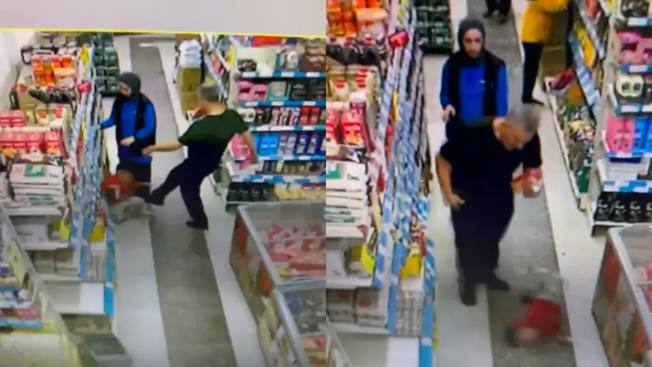 Kan Donduran Görüntüler! Küçük Çocuğu Yerde Tekmeledi!