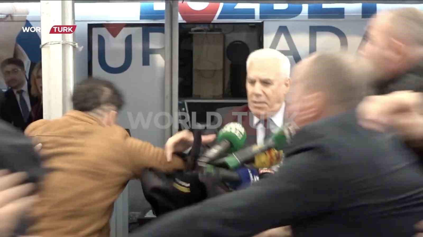 Bursa Büyükşehir Belediye Başkanı Bozbey’e saldırı girişimi kameralara yansıdı