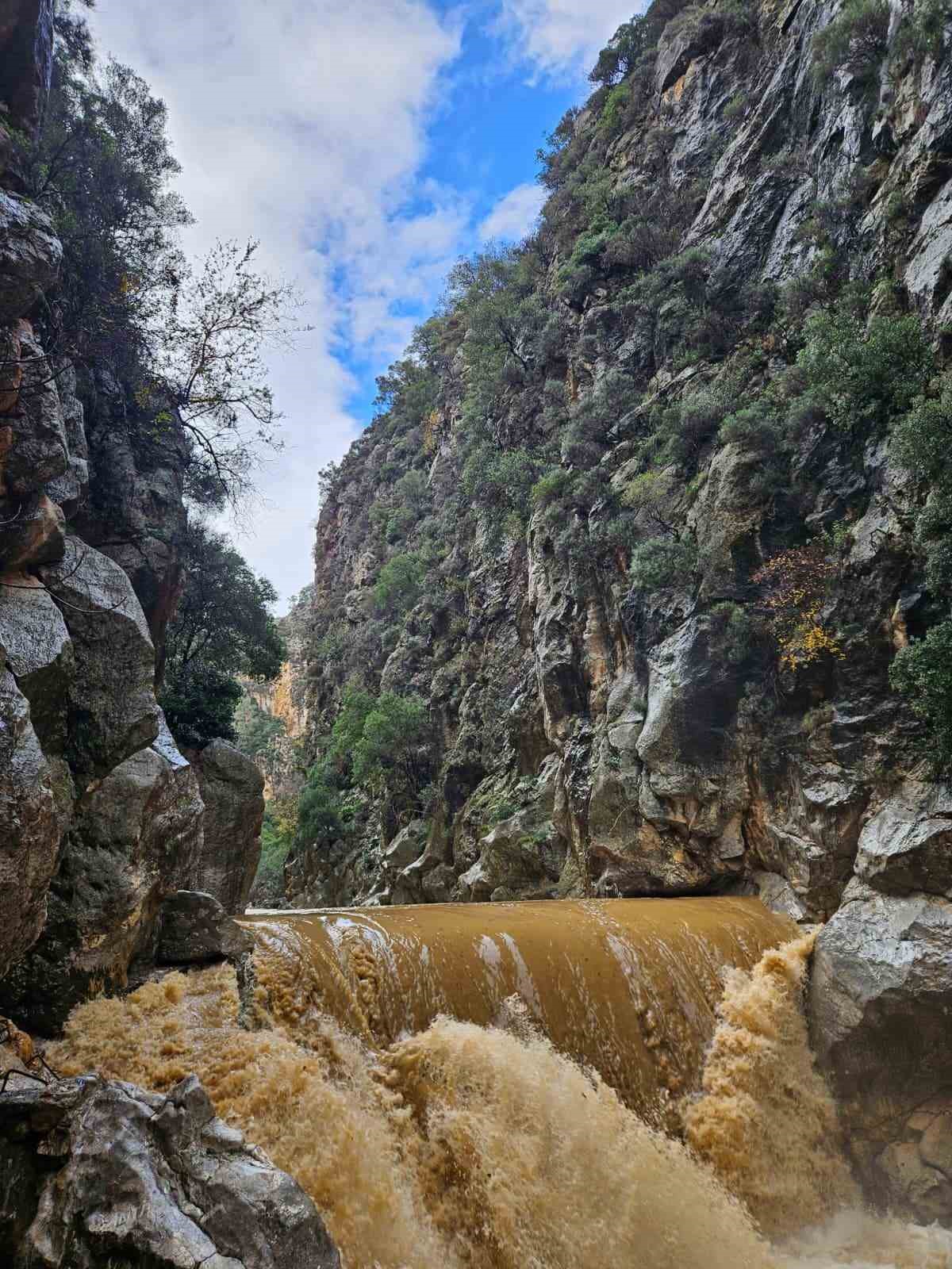 Yoğun yağışlar Gökbük Kanyonu’nun su debisini artırdı