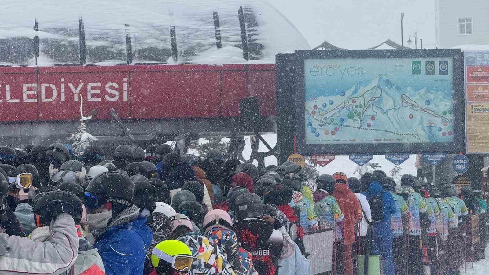 Erciyes’te sömestirin ilk gününde yoğunluk