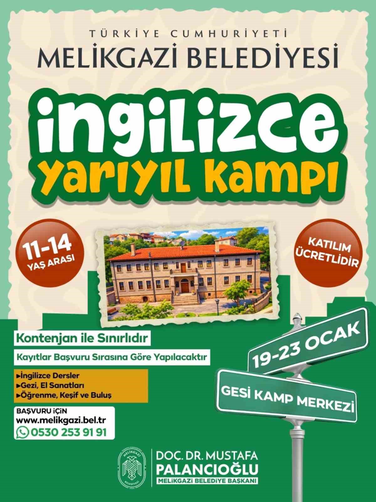 Melikgazi Belediyesi’nden İngilizce Yarıyıl Kampı