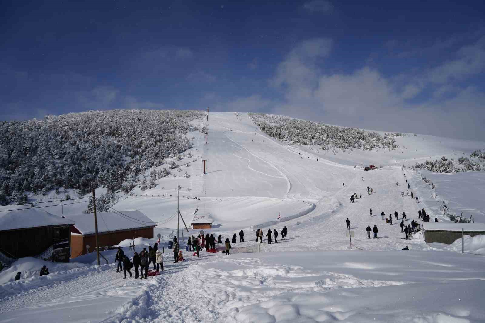 Zigana Kayak Merkezi’nde sömestr tatiliyle birlikte yoğunluk yaşandı