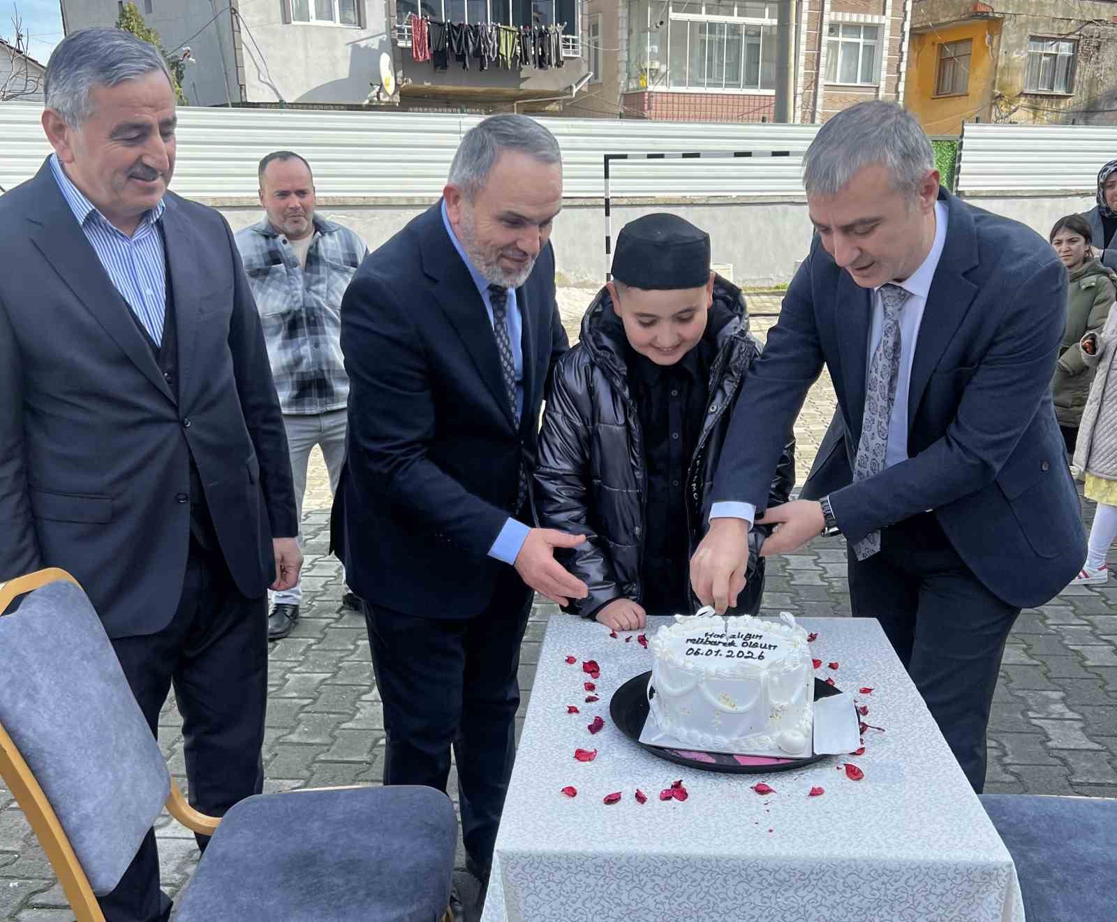 Samsun’da genç hafız dualarla ’ıslatıldı’