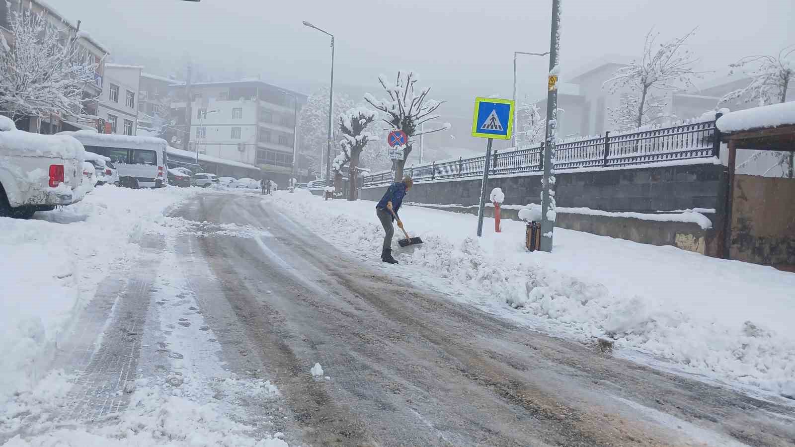 Kulp’ta kar esareti: Köy yolları kapandı, ilçe trafiği kilitlendi