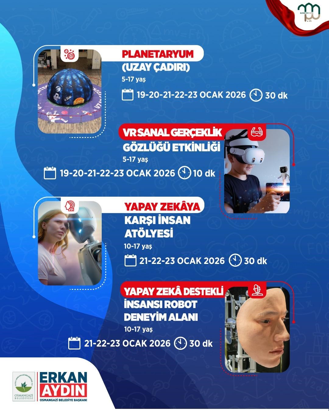 Osmangazi’de çocuklar ve gençler bilimle buluşacak