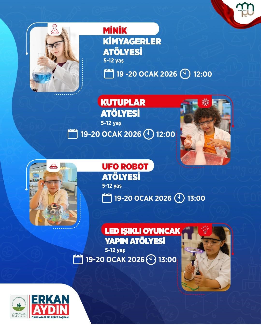 Osmangazi’de çocuklar ve gençler bilimle buluşacak