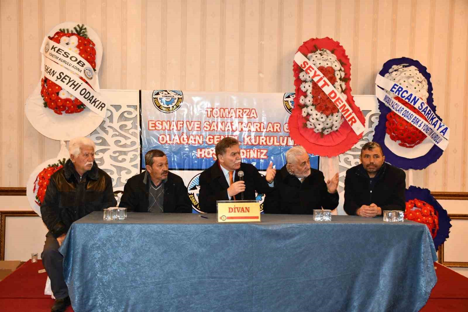 Tomarza Esnaf Ve Sanatkarlar Odası Başkanı Yaşar Polat güven tazeledi