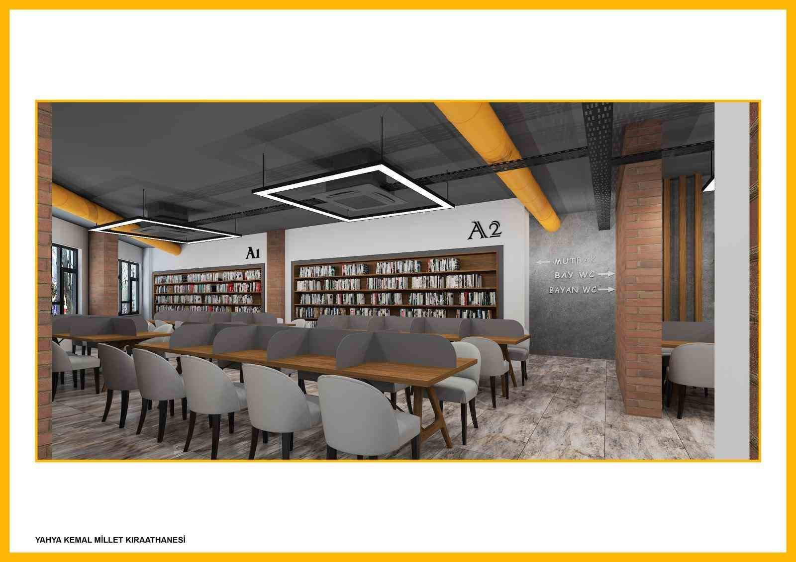 Kağıthane’nin 7’nci Millet Kıraathanesi Yahya Kemal’de yükseliyor