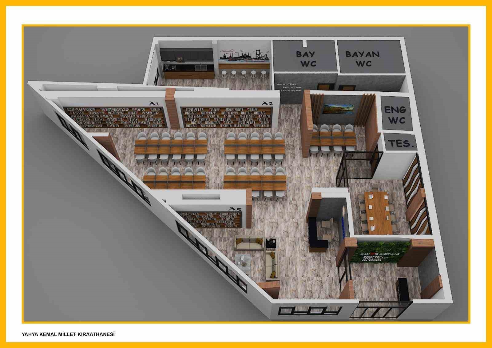 Kağıthane’nin 7’nci Millet Kıraathanesi Yahya Kemal’de yükseliyor