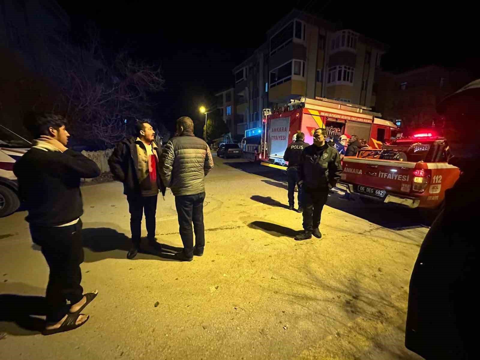 Ankara’da bir binada çıkan baca yangını söndürüldü