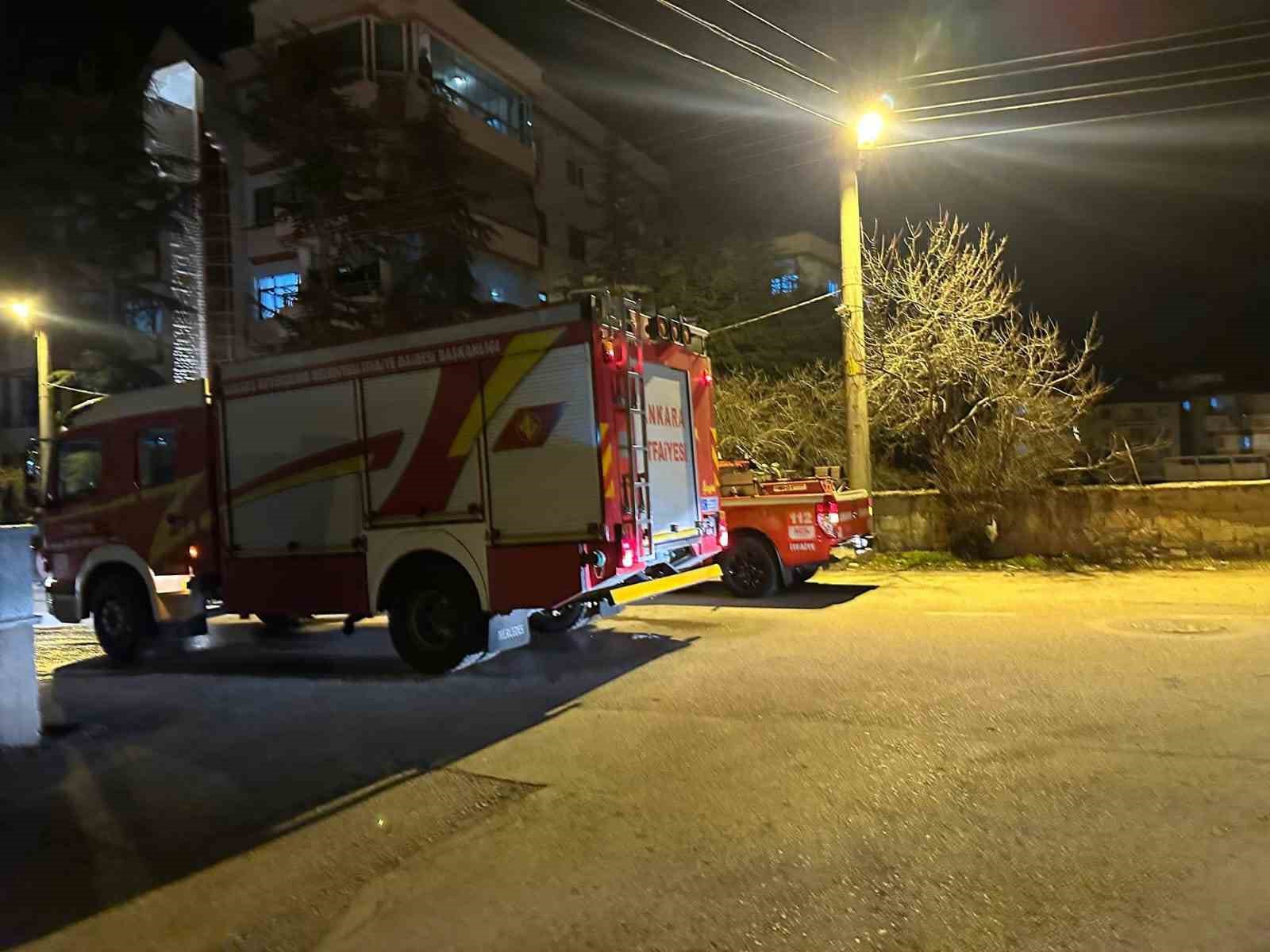 Ankara’da bir binada çıkan baca yangını söndürüldü