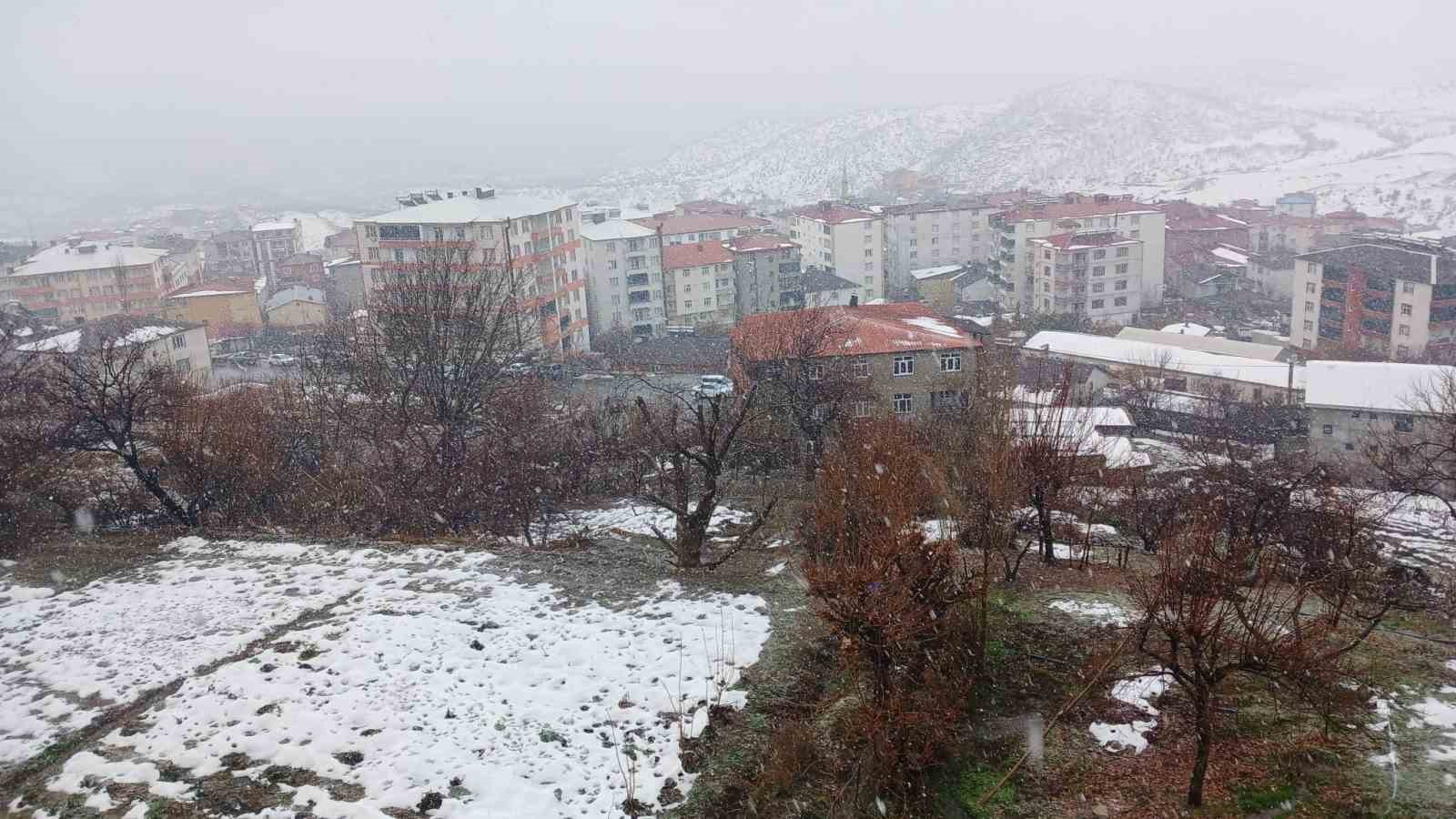 Kulp’ta yağmur yerini kar yağışına bıraktı