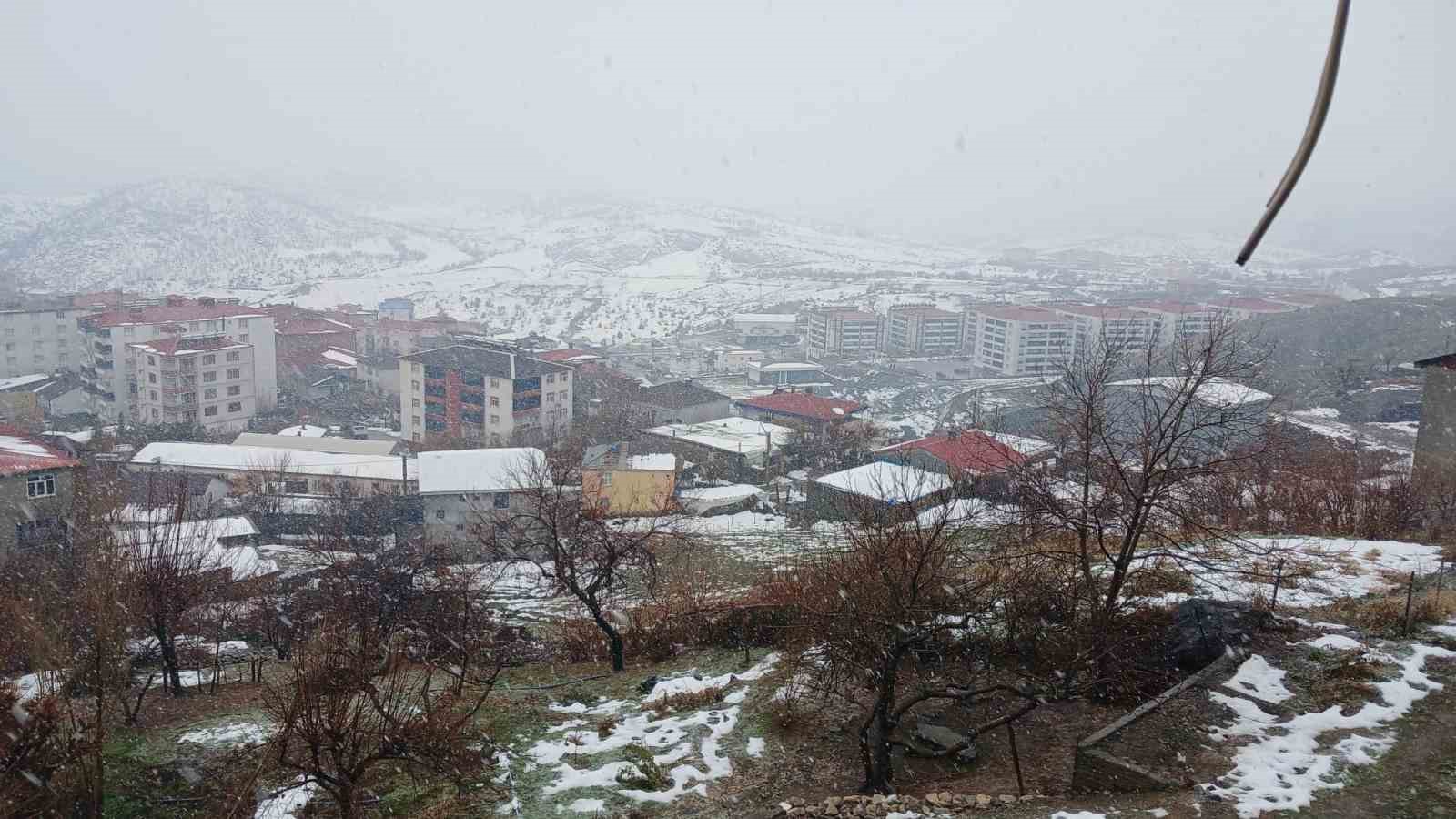 Kulp’ta yağmur yerini kar yağışına bıraktı