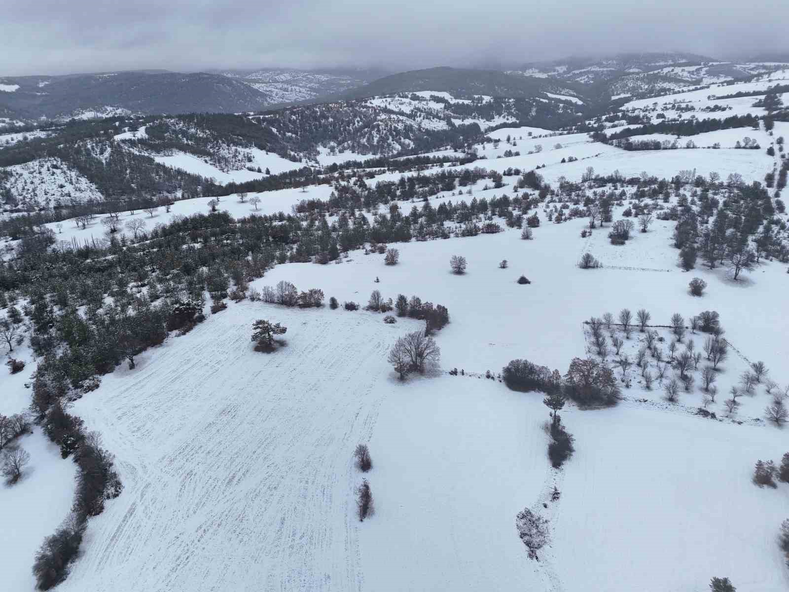 Uşak’ın yüksek kesimleri beyaza büründü