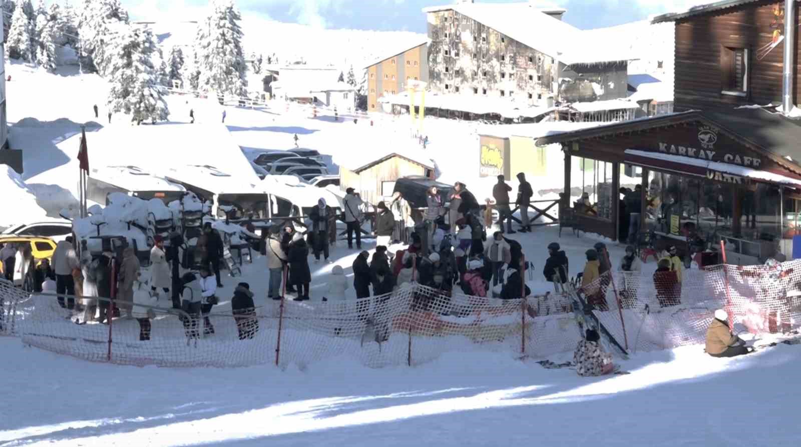 Uludağ’da sömestr ve hafta sonu yoğunluğu birleşti