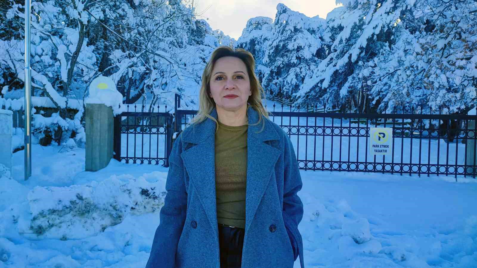 Türkiye’nin ilk Milli Parkı Çamlık’ta kar manzarası havadan görüntülendi