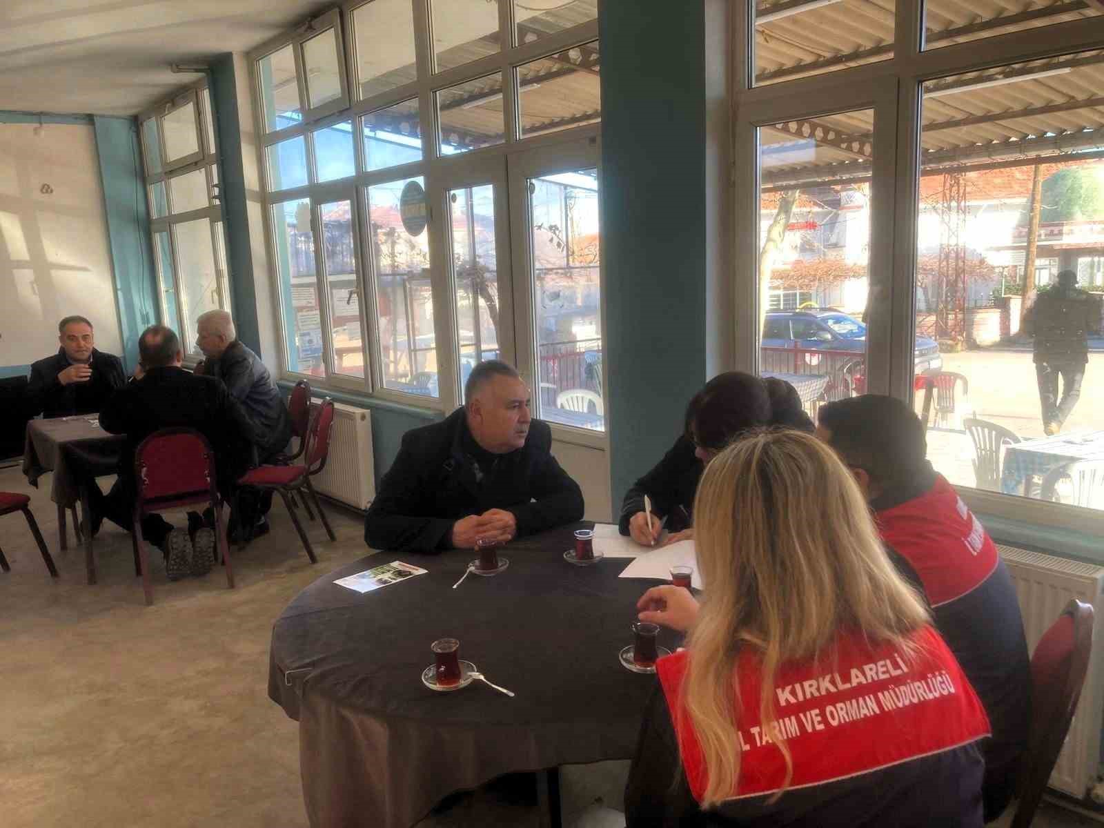 Çiftçiye aşılama çalışmaları, sulama yöntemleri ve desteklemeler anlatıldı