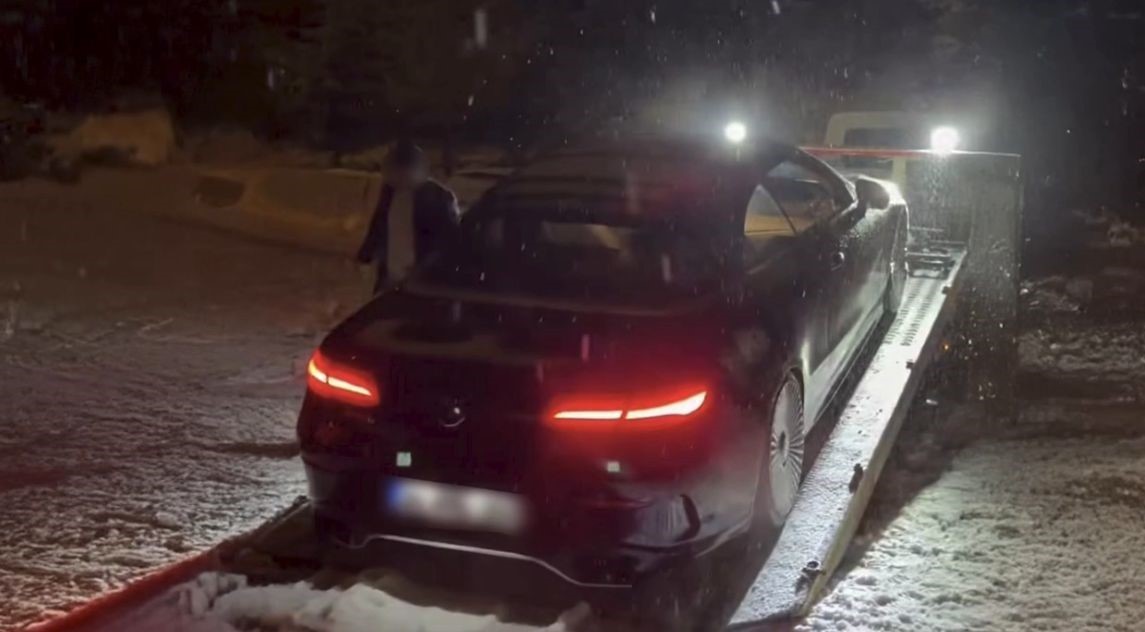 Bolu’da karla kaplı tesiste ‘drift’ keyfi pahalıya patladı