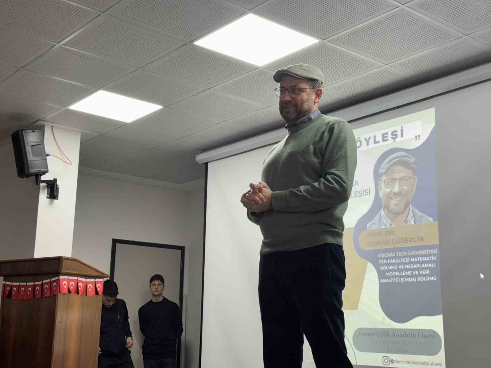 Prof. Dr. Güğercin,  yıllar sonra okuluna gelerek tecrübelerini anlattı