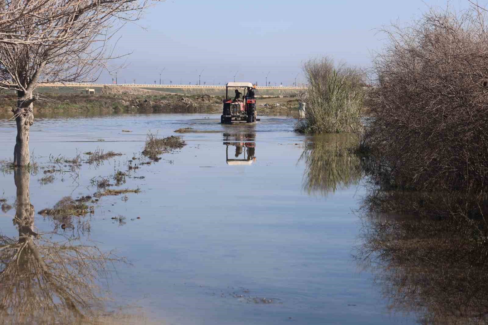 Son 65 yılın en kurak yılını geride bırakan Hatay’da etkili olan yağışla tarım arazileri su altında kaldı