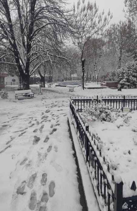 Malkara’da karda kartpostallık görüntüler oluştu