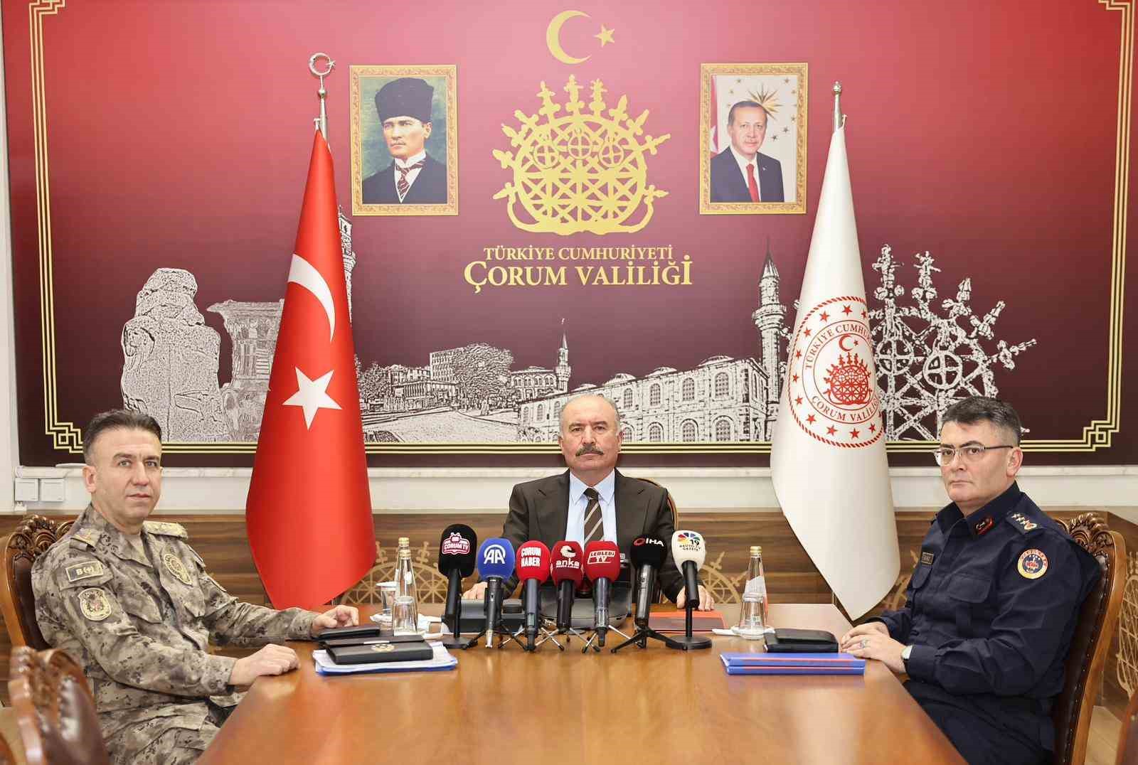 Çorum’da 2025 yılında suç oranları düştü