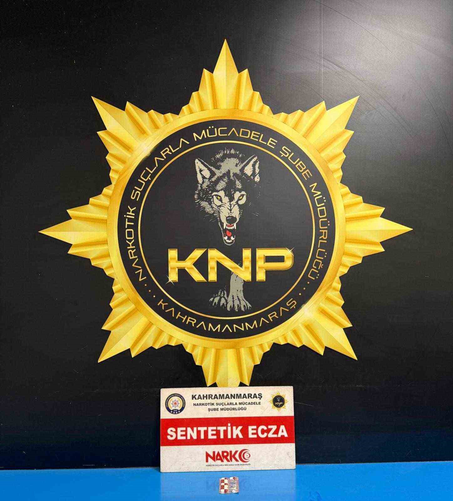 Kahramanmaraş’ta 184 adet sentetik ecza ele geçirildi