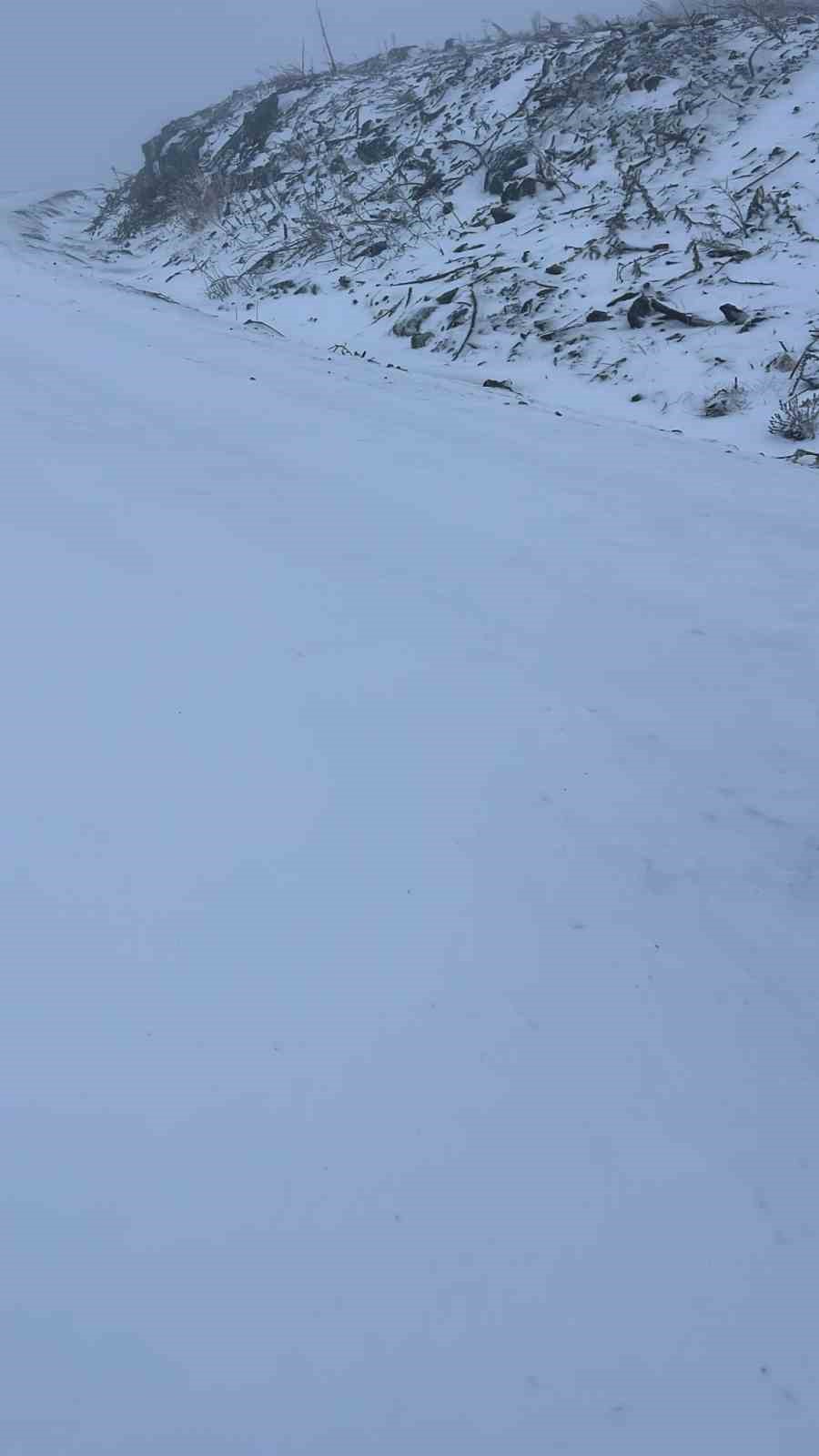 Kavaklıdere’de araçlar karda mahsur kaldı