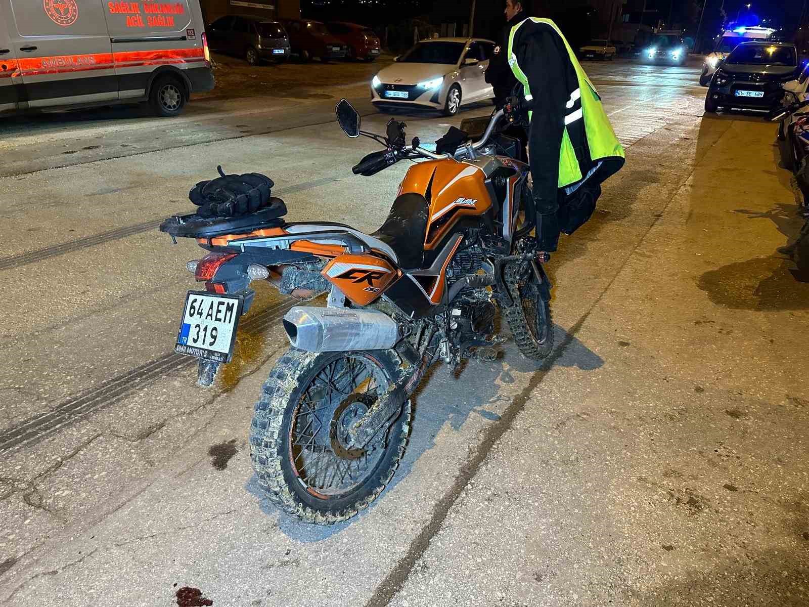 Uşak’ta motosikletin çarptığı yaya hayatını kaybetti: Kaza anı kamereda