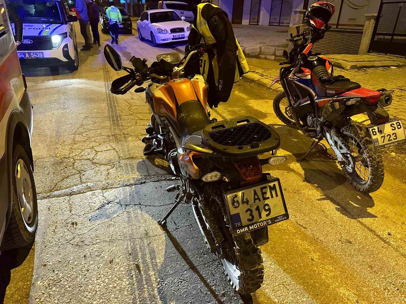 Uşak’ta motosikletin çarptığı yaya hayatını kaybetti: Kaza anı kamereda