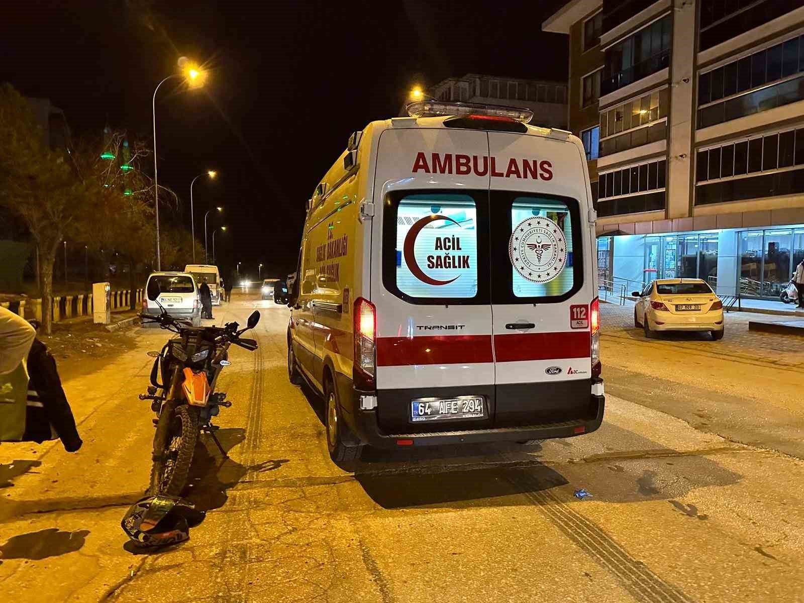 Uşak’ta motosikletin çarptığı yaya hayatını kaybetti: Kaza anı kamereda