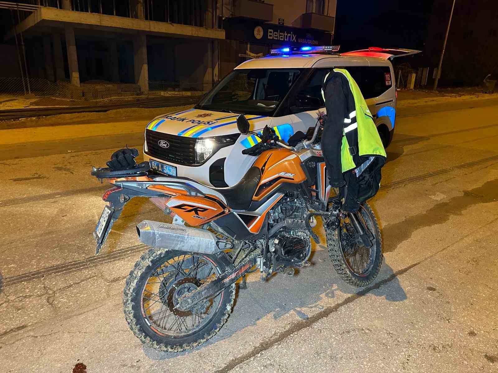 Uşak’ta motosikletin çarptığı yaya hayatını kaybetti: Kaza anı kamereda