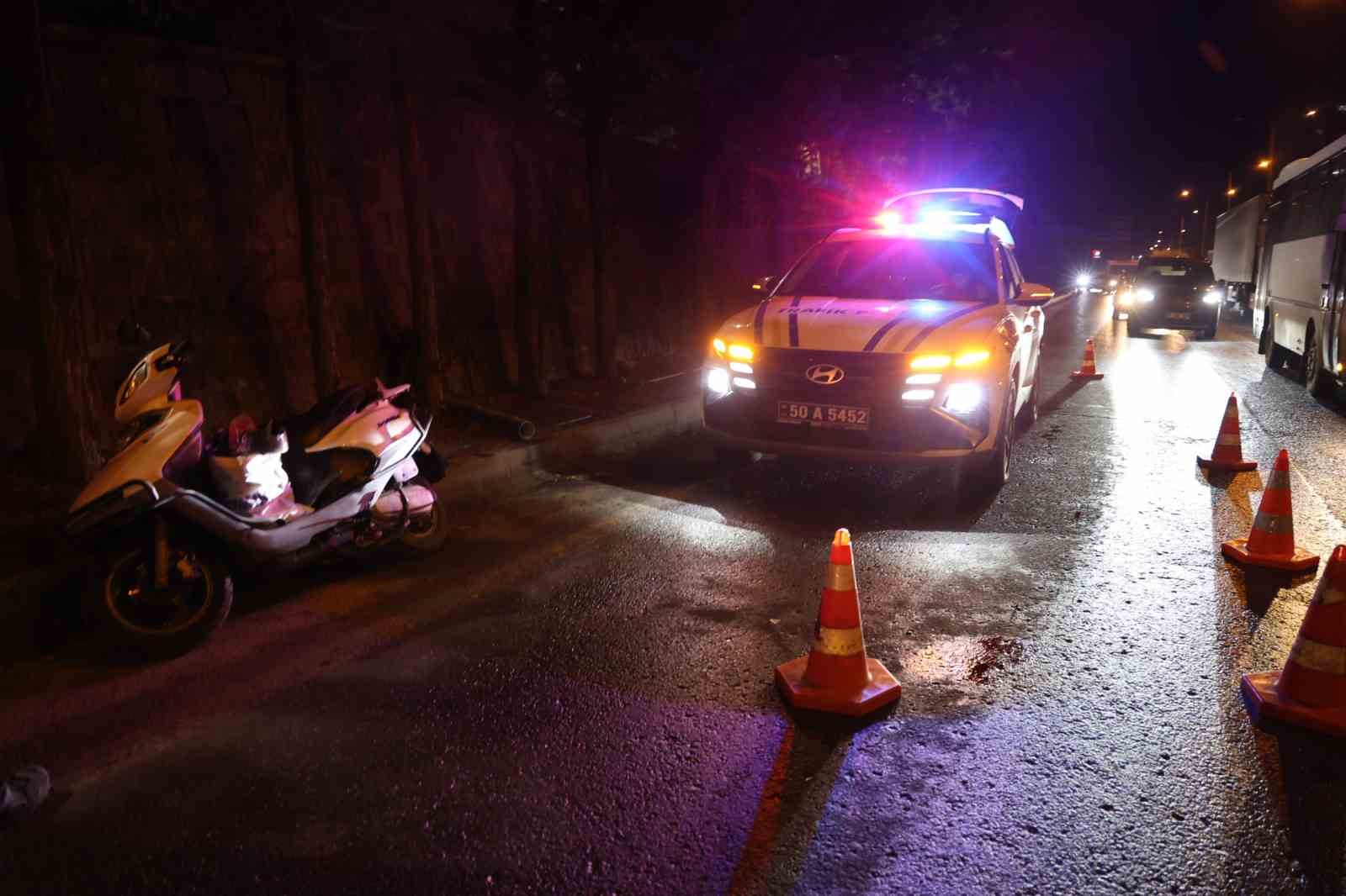 Nevşehir’de devrilen motosikletin sürücüsü yaralandı