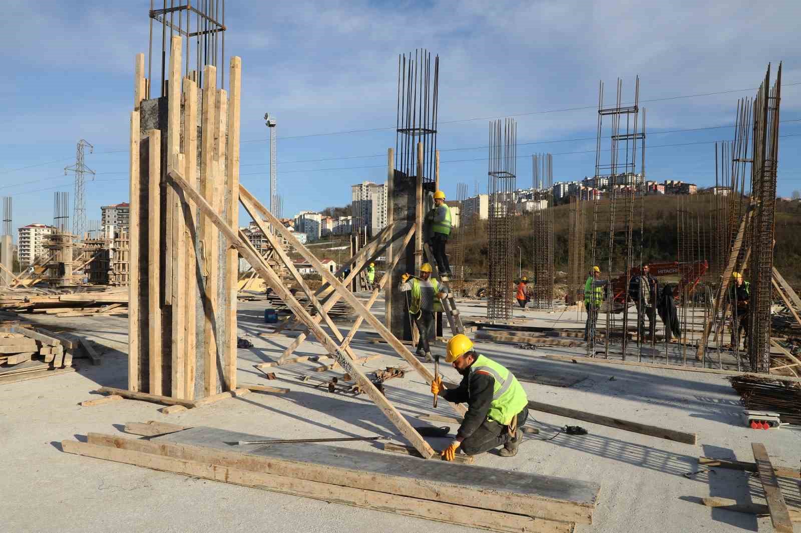Ordu’da modern spor kompleksi inşaatı yükseliyor