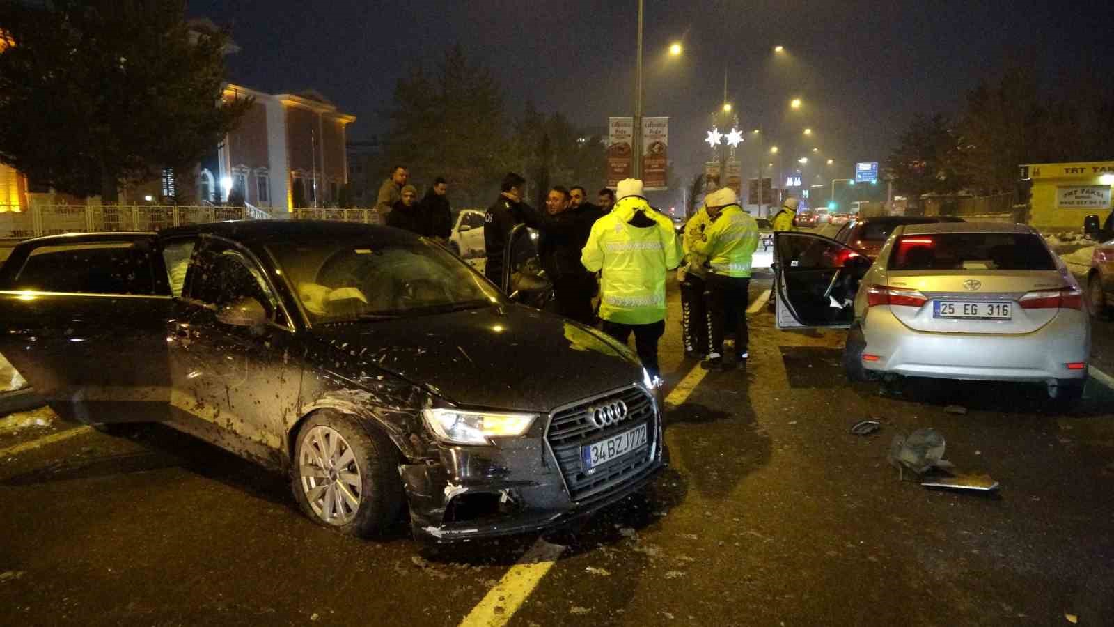 Erzurum’da zincirleme trafik kazası: 3 yaralı