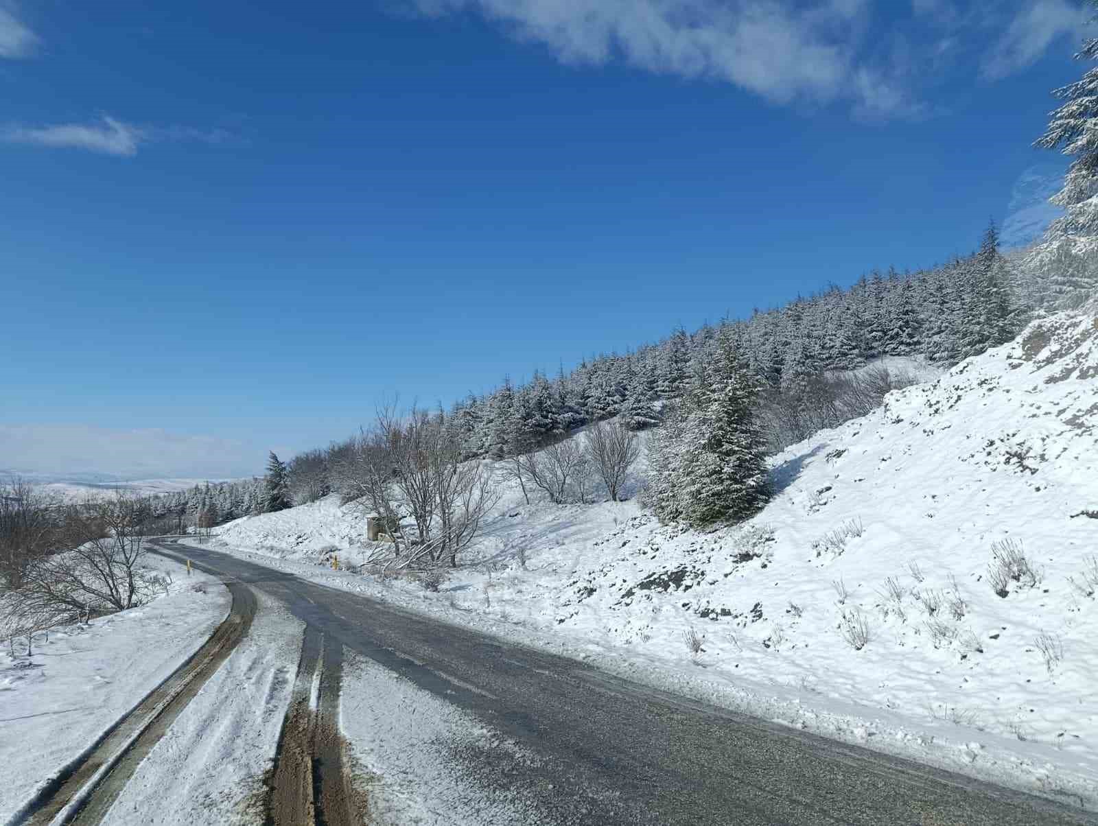 Kar yağışı sonrası kartpostallık görüntüler oluştu