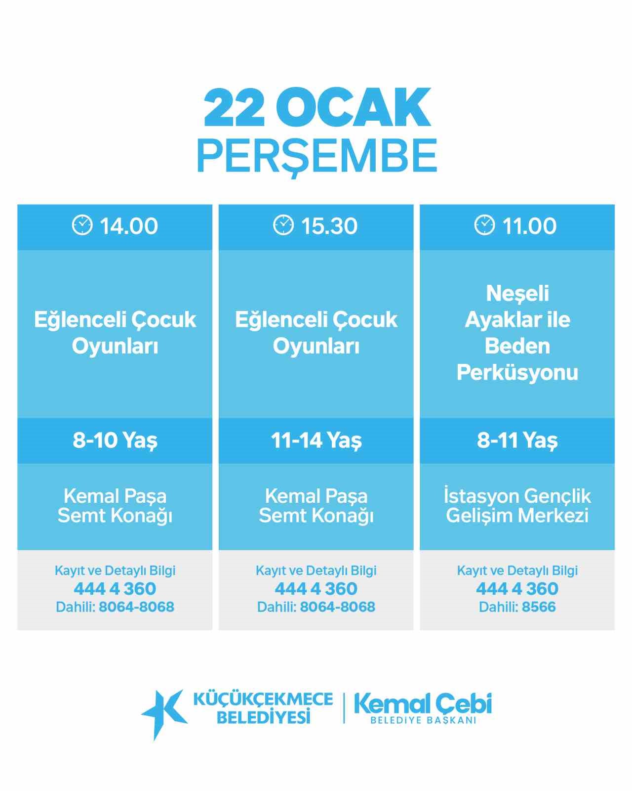 Küçükçekmece’de sömestir etkinlikleri