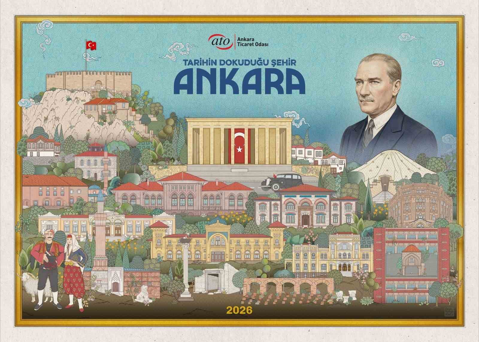 Ankara’nın tarihi dokuları ATO’nun takviminde