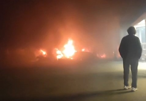 Mudanya’da minibüs duraklarında yangın paniği