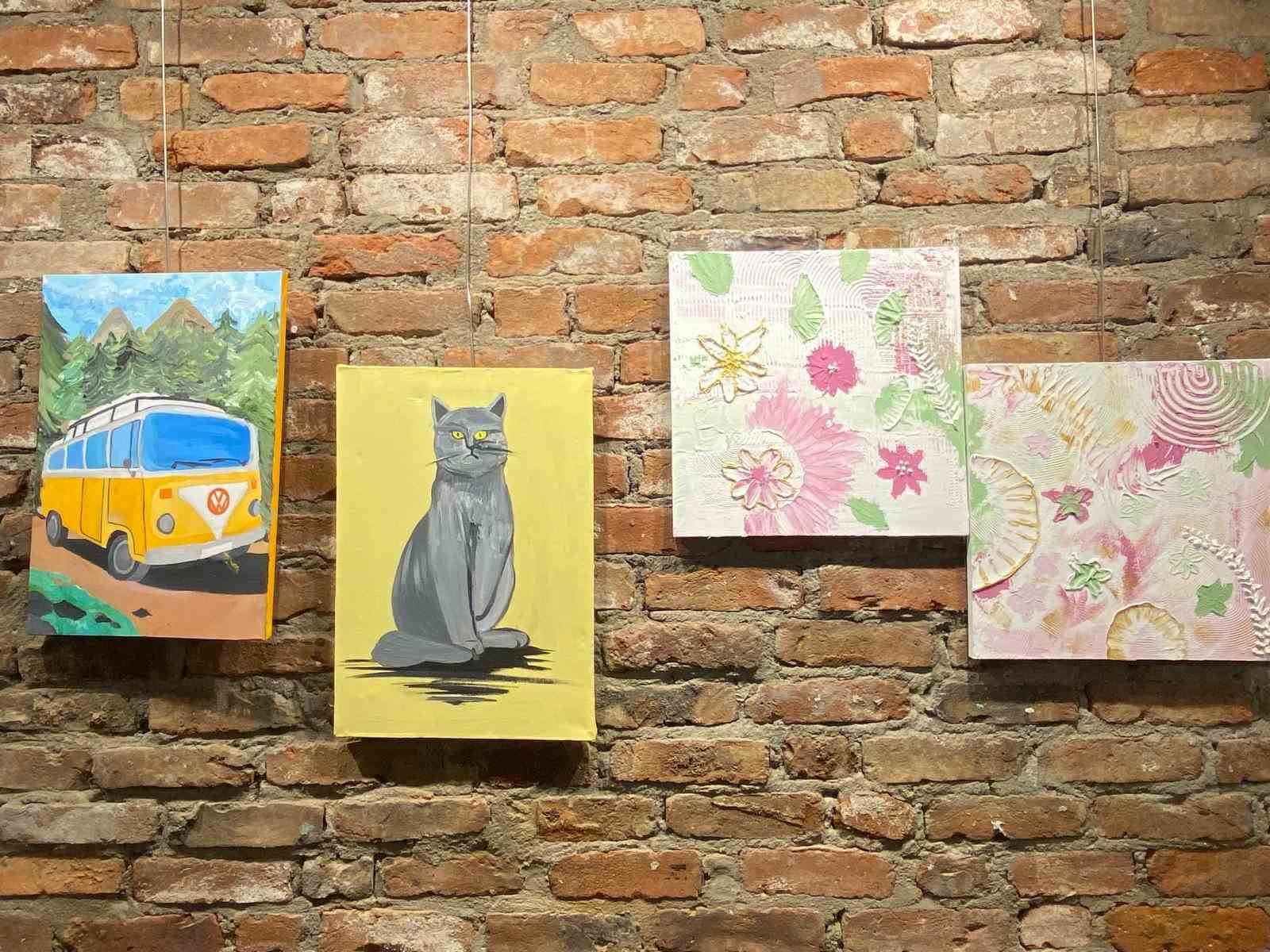 Otizmli ressam Alp Eren Candan’ın resim sergisi