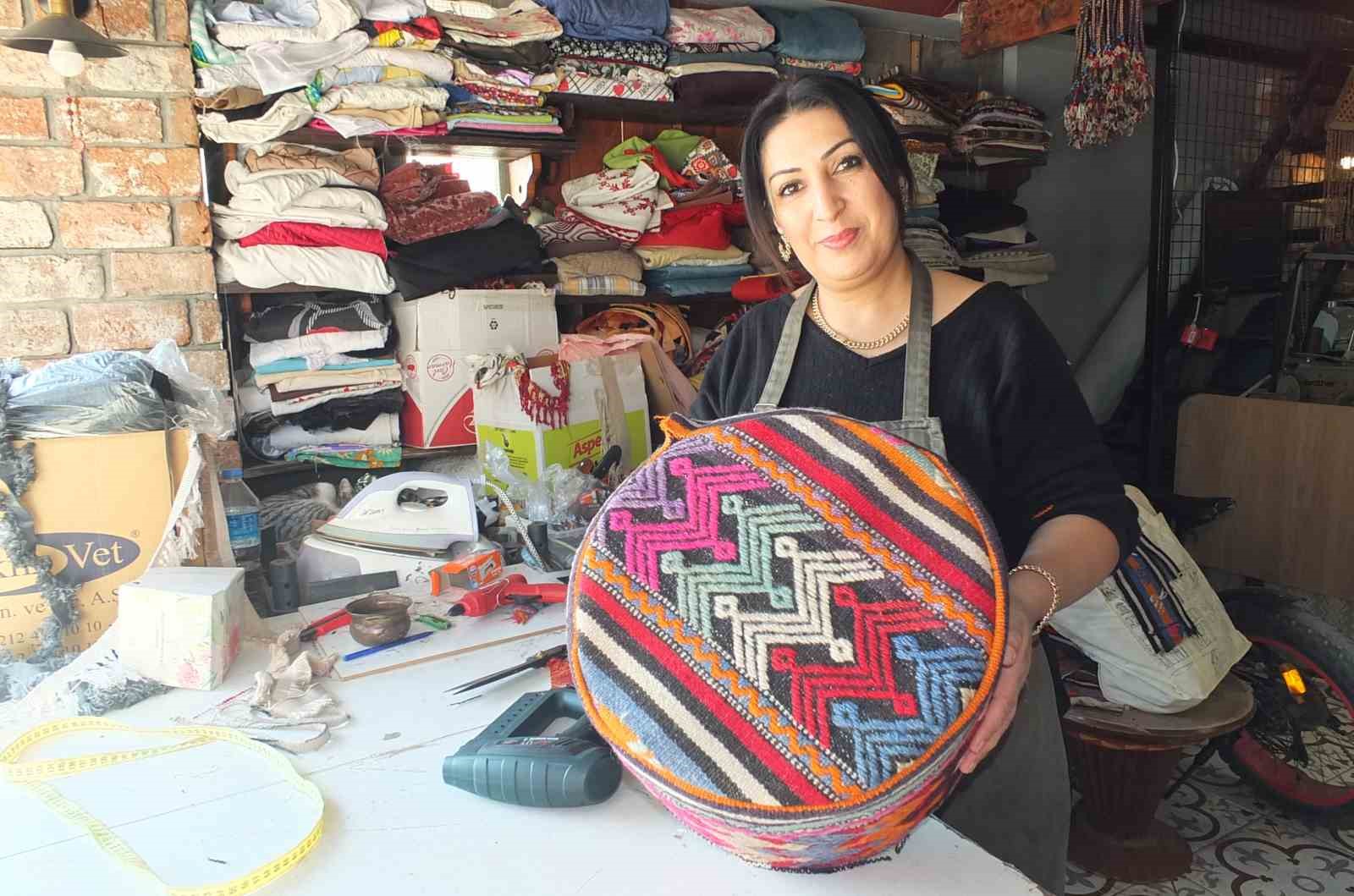 Eski halı ve kilimleri ekonomiye kazandırıyor