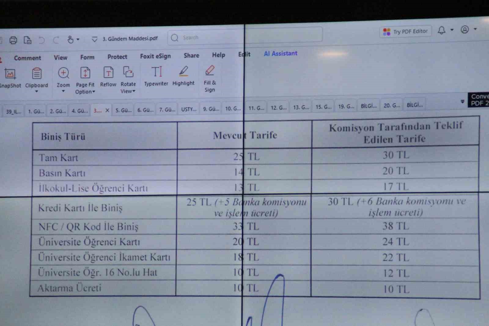 Kütahya’da şehir içi toplu taşıma ücretlerine zam