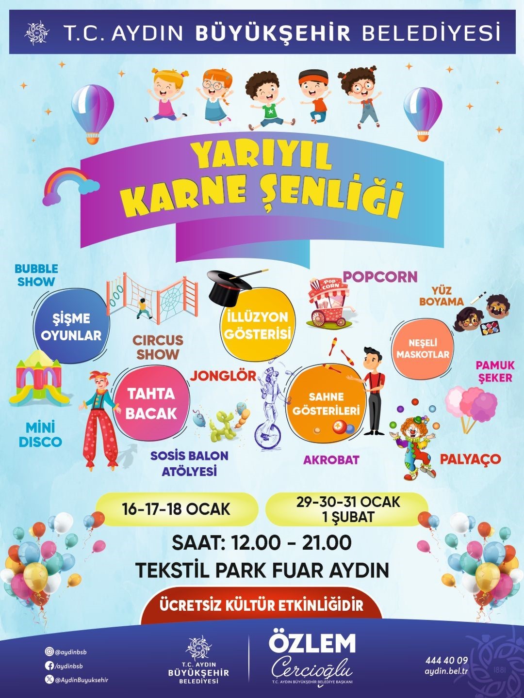 Aydın Büyükşehir Belediyesi’nden çocuklara yarıyıl tatili hediyesi